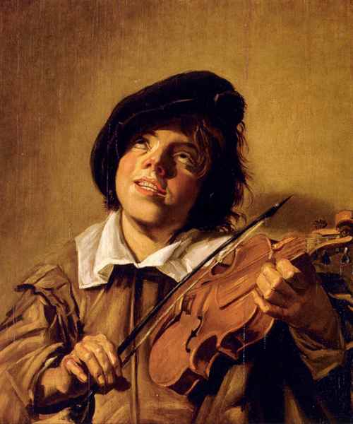 "Boy playing on a violin" by Frans Hals