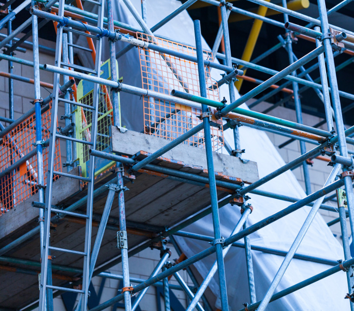 Just scaffolding? Or something much more?! Mondrian-type scaffolding.