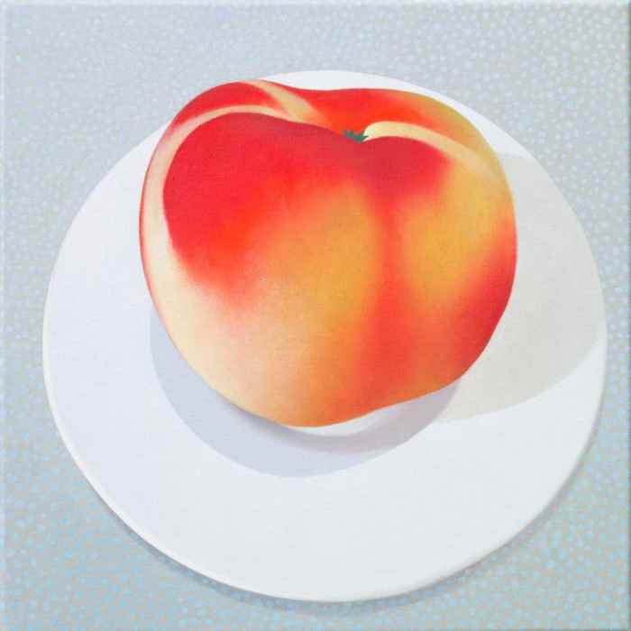 "Nectarine. Plate" Oil painting by Robert McPartland