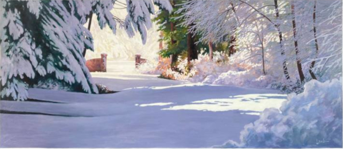 On Earth as it is in Heaven", Acrylic painting by Sandra Lamb