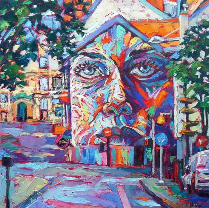 "The Face" Oil on canvas, Elizabeth Elkin