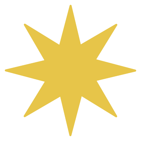 A two-dimensional star shape