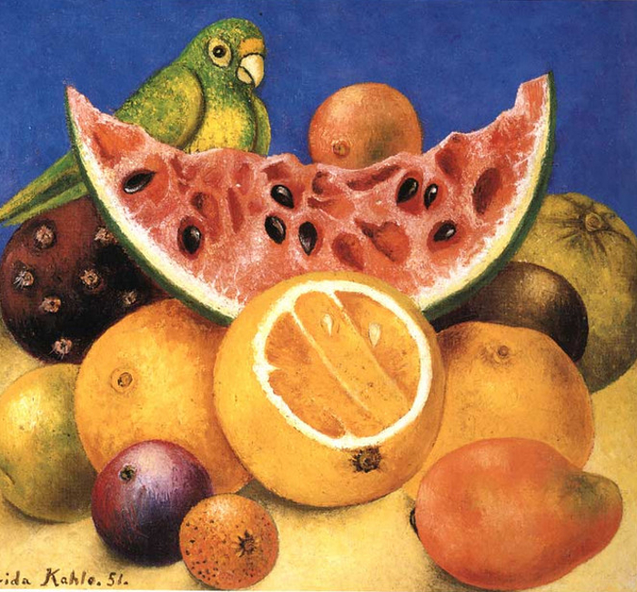 "Still life with Parrot" 1951 Frida Kahlo.