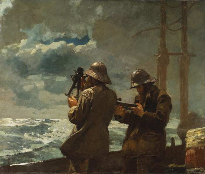 "Eight bells" by Winslow Homer, showing positive and negative space in action! "Eight bells" by Winslow Homer